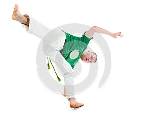 Capoeira dancer posing