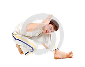 Capoeira dancer posing