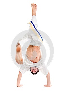 Capoeira dancer posing