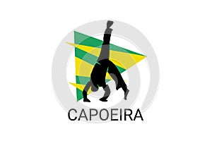 Capoeira fighting dance sport vector line icon.