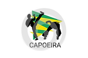 Capoeira fighting dance sport vector line icon.