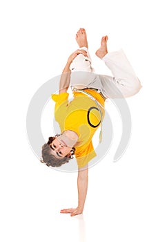 Capoeira style dancer