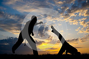 Capoeira at sunset