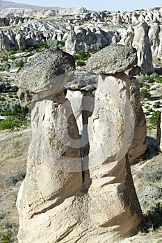 Cappadocia Eroded Rocks Close View