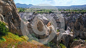 Cappadocia - Goreme Open Air Museum, view from the top. Turkey