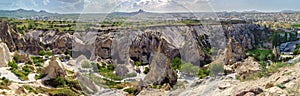 Cappadocia - Goreme Open Air Museum, view from the top. Turkey