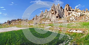 Cappadocia - Goreme Open Air Museum, view from the top. Turkey