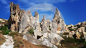 Cappadocia - Goreme Open Air Museum, view from the top. Turkey