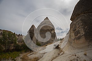 Cappadocia, gorge Baydere, Turkey: Fabulous and unusual landscapes of rock mountains near Love Valley