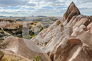 Cappadocia landscape with erroded rock formations