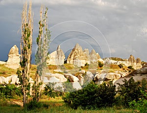 Cappadocia landscape with fairy chimneys