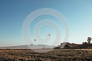 Cappadocia road balloons