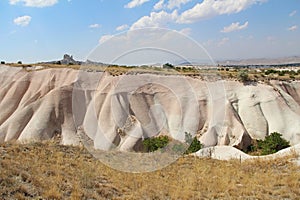 Cappadocia, Rock formation at the end of the Zemi valley between Gereme and Uchisar. Cappadocia, Turkey.