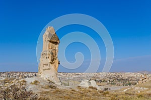 Cappadocia rock formations and caves in Goreme, Turkey