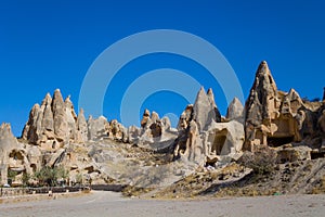 Cappadocia rock formations in Goreme, Turkey