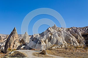 Cappadocia rock formations in Goreme, Turkey