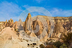 Cappadocia rock towers valley