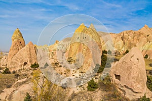 Cappadocia rock towers valley