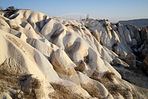 Cappadocia tuff formations on a sunny day.