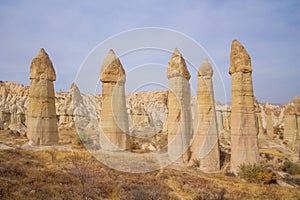 Cappadocia tuff rock formations love valley