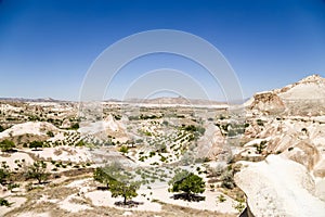 Cappadocia, Turkey. Beautiful mountain landscape in the Valley of Monks (Valley Pashabag)