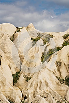 Cappadocia, Turkey. Fairy Chimney Rock Formations with clouds