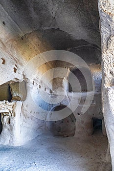 Cappadocia, Turkey - October 13, 2019:The cave church Bezirhane at Belis?rma in Cappadocia, Turkey.