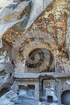 Cappadocia, Turkey - October 13, 2019:The cave church Bezirhane at Belis?rma in Cappadocia, Turkey.