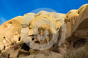 Cappadocia valley caves in rock formations