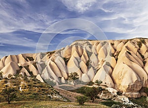 The Cappadocian Landscape. Pink cliffs.