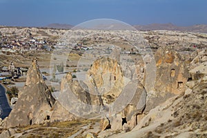 Cappadokia rock towers and cave houses