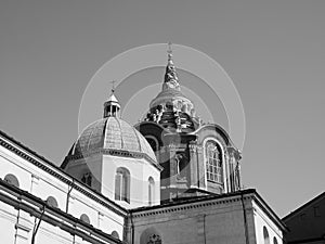 Cappella della Sindone in Turin, black and white