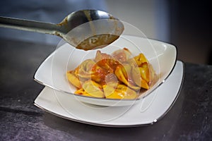 Cappelletti with Tomato Sauce