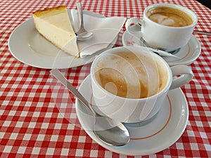 Cappuccino andd cheese cake