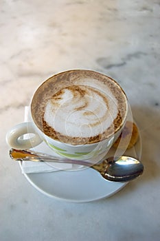 Cappuccino with cinnamon