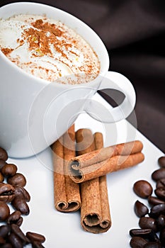 Cappuccino and cookies photo