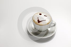 Cappuccino with a face