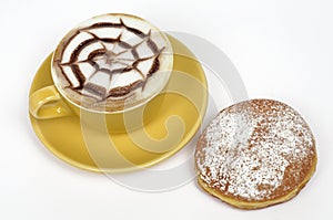 Cappuccino and krapfen