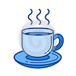 Cappuccino line icon.