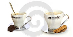 Cappuccino on white photo