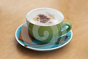 A cappucino coffee photo