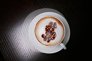 Cappucino with dollar sign