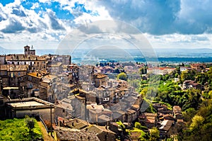 Caprarola latium village panorama - landscapes Viterbo province - Italy