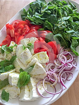 Caprese salad deconstructed