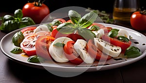 caprese salad dish AI generated