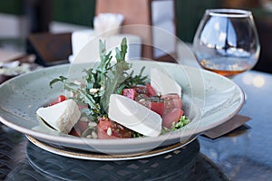 Caprese salad on a plate