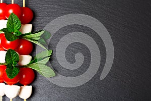 Caprese salad on sticks