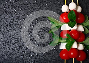 Caprese salad on sticks