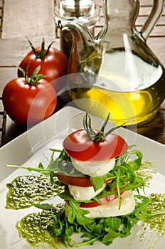 Caprese salad, traditional italian appetizer