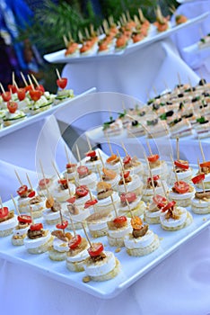 Caprese salad, typical Italian appetizer with mozzarella cheese, tomato, basil, oil, oregano